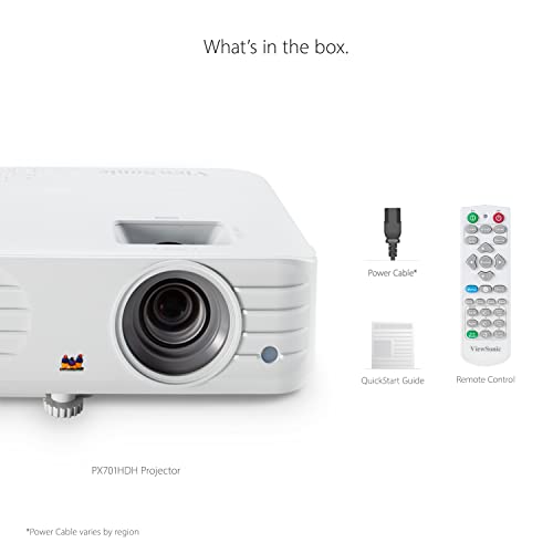 ViewSonic PX701HDH 1080p Projector, 3500 Lumens, Supercolor, Dual HDMI