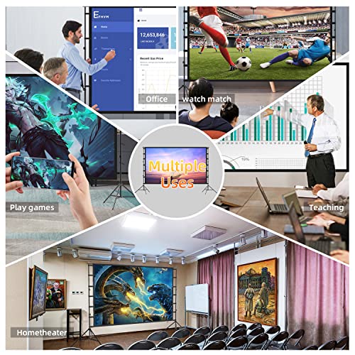 150" Outdoor Projector Screen with Stand - Wrinkle-Free