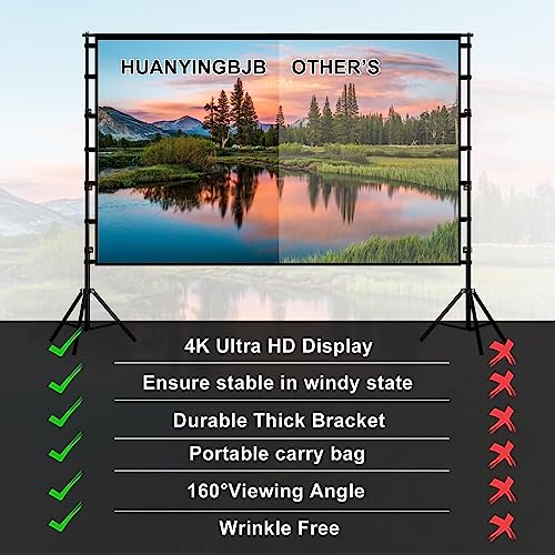 150" Portable Projector Screen for Outdoor Movie Nights