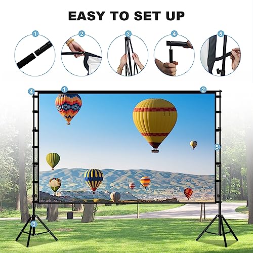 150" Portable Projector Screen for Outdoor Movie Nights