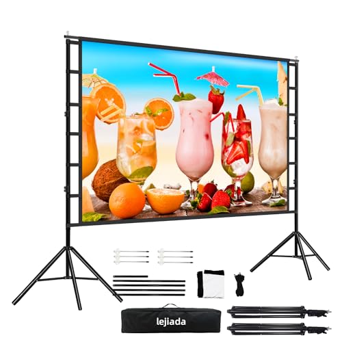 150" Outdoor Projector Screen with Stand - Wrinkle-Free