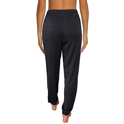 Baggy Sweatpants with Pockets for Women - BlackGrey