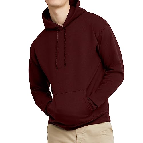Hanes EcoSmart Mulled Berry Hoodie for Men, Large