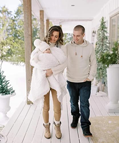 Zaitun Men's Khaki Hooded Knit Sweater Pullover