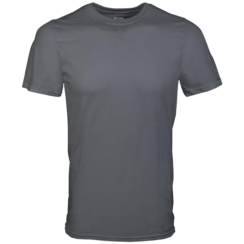 Gildan Men's Crew T-Shirts, 5-Pack, Black/Sport Grey/Charcoal, X-Large