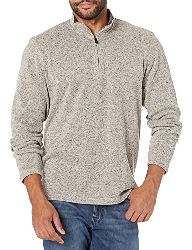 Men's Wrangler Fleece Quarter-Zip, Light Heather Gray, X-Large