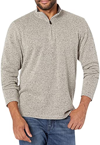 Men's Wrangler Fleece Quarter-Zip, Light Heather Gray, X-Large