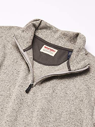 Men's Wrangler Fleece Quarter-Zip, Light Heather Gray, X-Large
