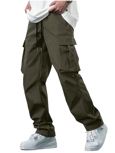 Men's Casual Cargo Stretch Sweatpants with Multi Pockets