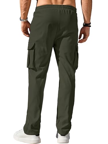 Men's Casual Cargo Stretch Sweatpants with Multi Pockets