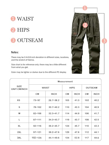 Men's Casual Cargo Stretch Sweatpants with Multi Pockets