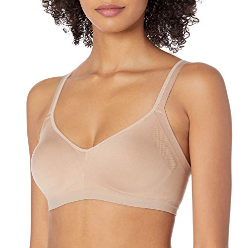Warner's Women's Seamless Stretch Wireless Bra, Toasted Almond, Large
