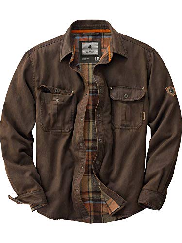 Men's Journeyman Flannel-Lined Shacket, Water-Resistant Coat - Large