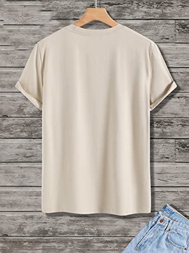 SOLY HUX Men's Vintage Floral Print Tee Shirt