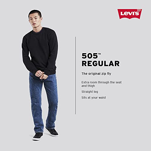 Levi's Men's 505 Regular Fit Jeans, Durian Tint-Stretch, 36W x 32L