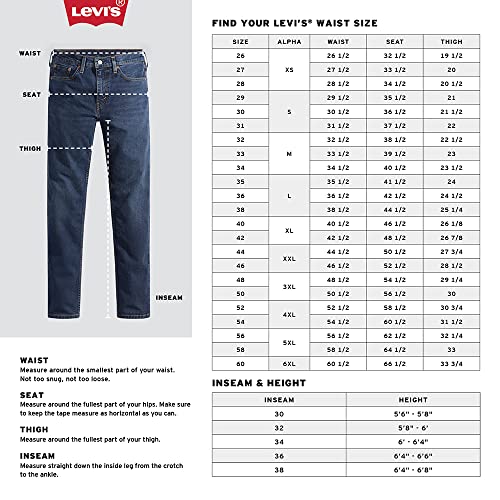 Levi's Men's 505 Regular Fit Jeans, Durian Tint-Stretch, 36W x 32L