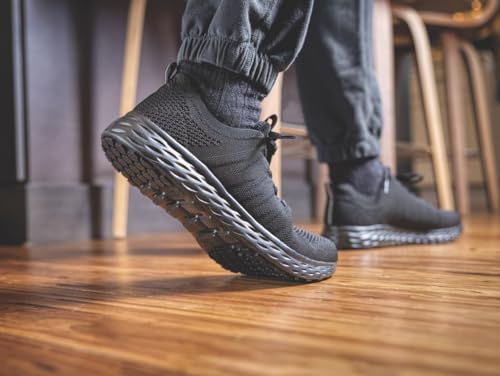 Men's Everlight Non Slip Work Shoes, Lace-Up Black