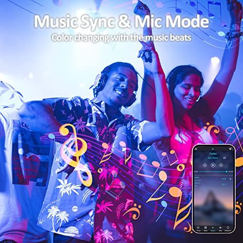 Bluetooth RGB LED Strip Lights, 30m/98ft + App Control