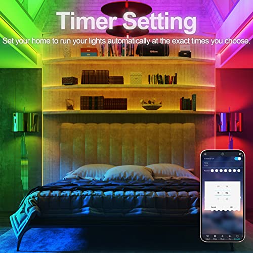 Bluetooth RGB LED Strip Lights, 30m/98ft + App Control