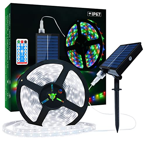 Outdoor Solar LED Strip Lights with Remote Control