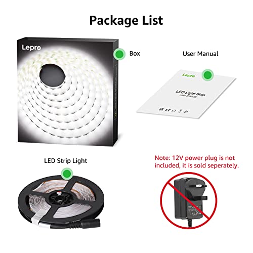 Cool White LED Strip Lights with 300 LEDs