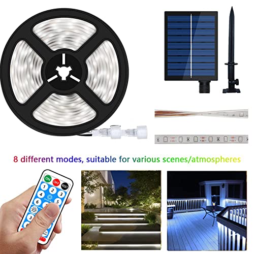 Outdoor Solar LED Strip Lights with Remote Control