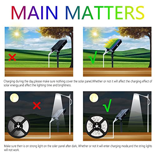 Outdoor Solar LED Strip Lights with Remote Control