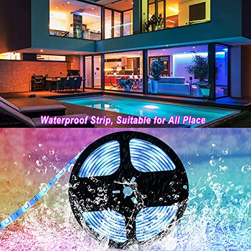 Waterproof Bluetooth RGB LED Strip with Remote&App Control