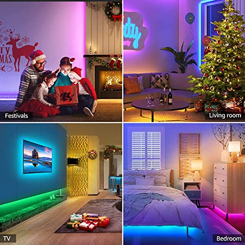 5M Dimmable RGB LED Strip Lights with Remote
