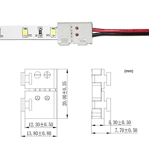 Quick Connect LED Strip to Wire Adapter
