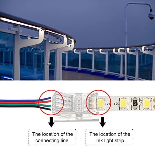 20 Transparent LED Strip Connectors for RGB Lights