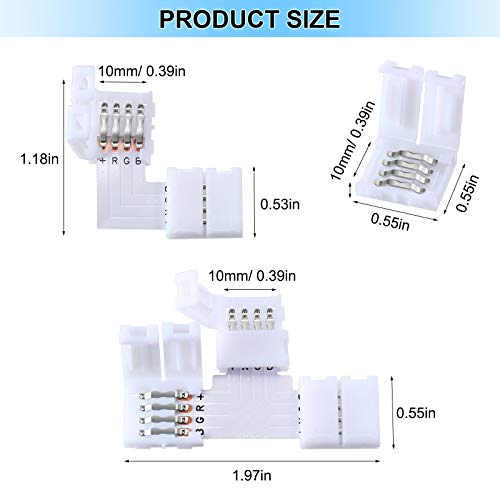 40 Pieces LED Strip Lights Connector Adapter