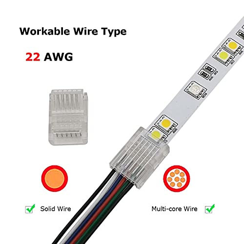 Masterwon 6 Pin LED Strip Connectors