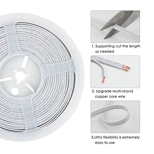 Aroidful 32.8ft 4Pin LED RGB Extension Cable and 10Pcs 4 Pin LED Strip Light Connectors, 4 Pin LED Cable, LED Lights Extension for 10mm Wide Waterproof or Bare Board 2835-5050 4Pin RGB Strip Lights