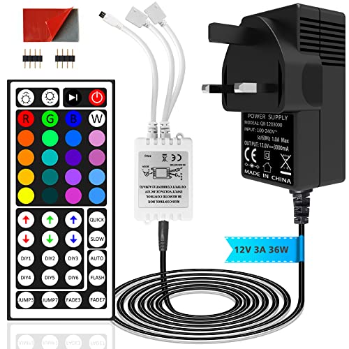 12V Wireless RGB LED Strip Light Kit