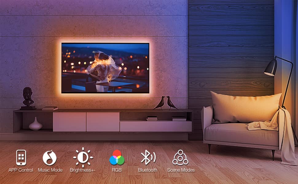 5M App-Controlled RGB LED Backlight for TV