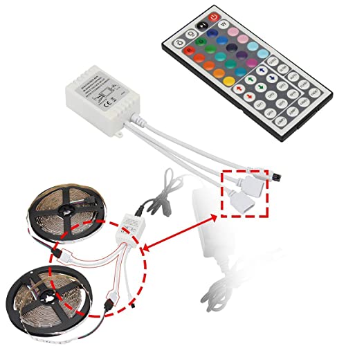 SUPERNIGHT LED Strip Lights with Remote Control and Connector