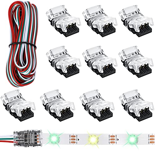 3-Pin LED Strip Connectors, 10mm, 11-Pack