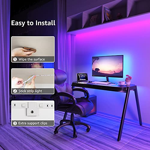 10M RGB Stick-On LED Strip Lights with Remote