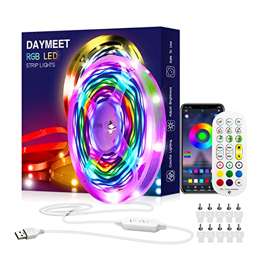 10M RGB Chasing LED Strip Lights with Bluetooth Control