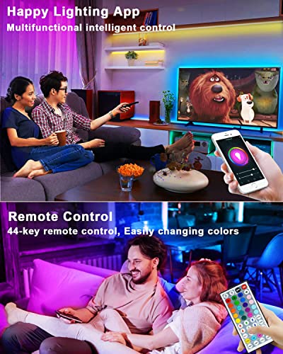 Bluetooth Color Changing LED Strip Lights with Remote