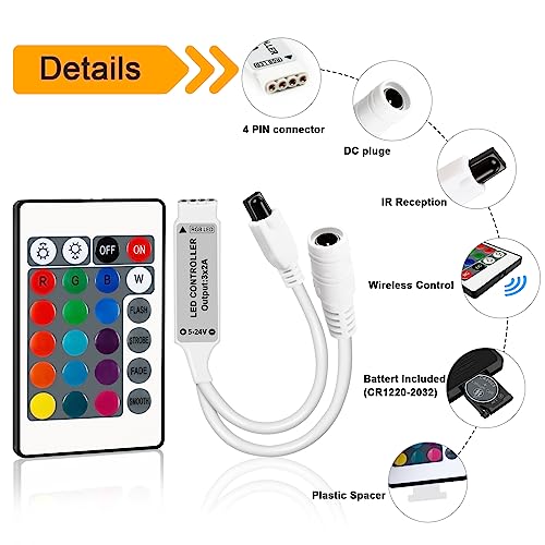 LED Strip Dimmer with Wireless Remote Control