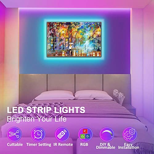 Color Changing LED Strip Lights with Remote (8 words)