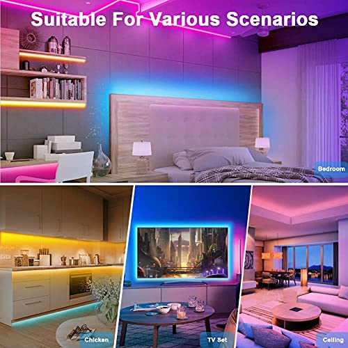 Color Changing LED Strip Lights with Remote (8 words)