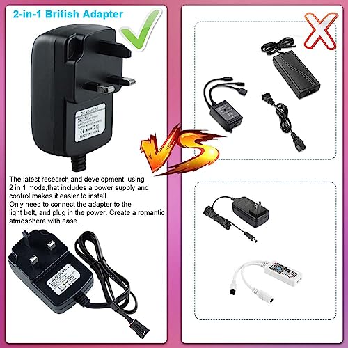 Color Changing LED Strip Lights with Remote (8 words)