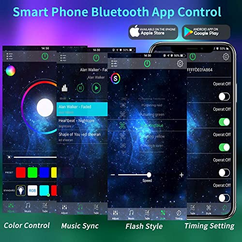 10M RGB Bluetooth LED Strip Lights, 44 Keys