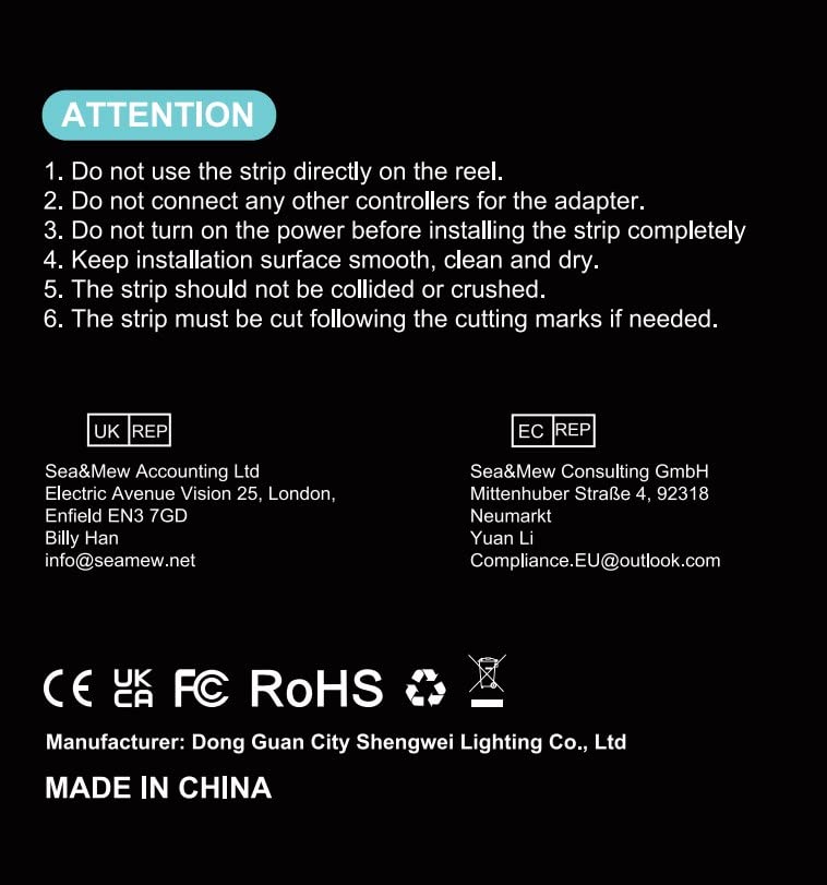 10M RGB Bluetooth LED Strip Lights, 44 Keys