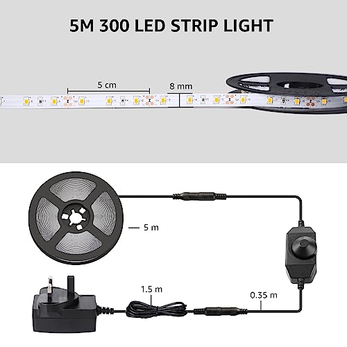 Lepro 5M Warm White LED Strip Lights