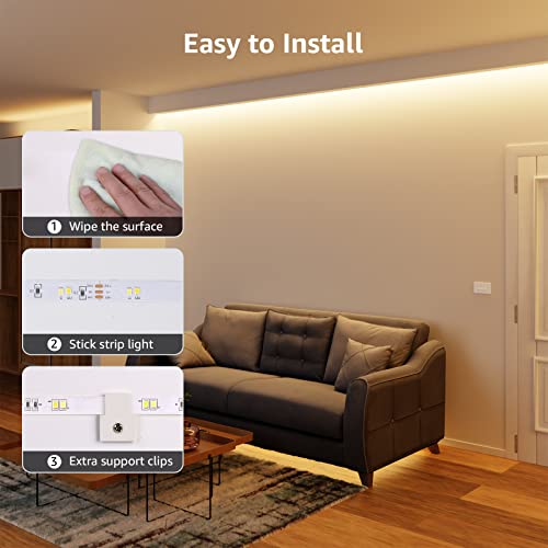 Adjustable LED Strip Light with Remote & Plug
