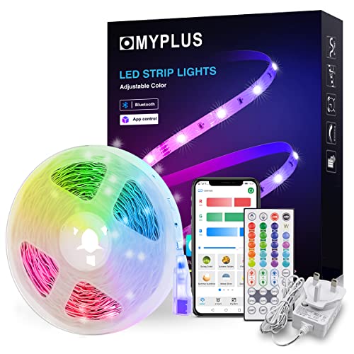 Bluetooth RGB LED Strip Lights with Remote & App Control